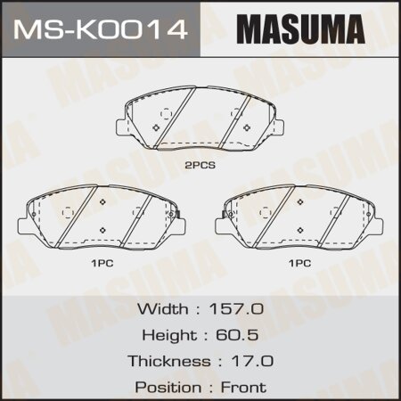 Brake pads Masuma, MS-K0014