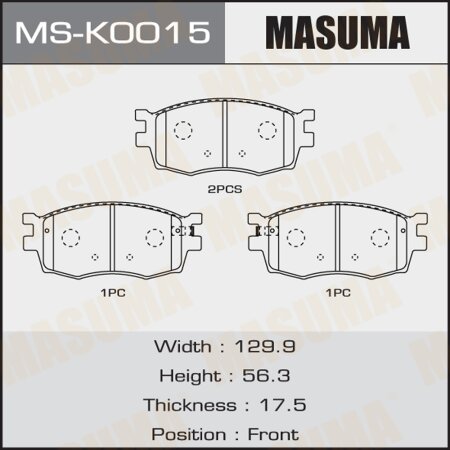 Brake pads Masuma, MS-K0015