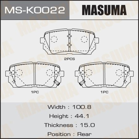 Brake pads Masuma, MS-K0022