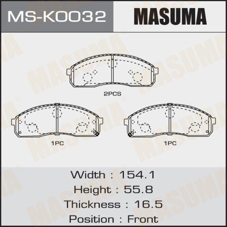 Brake pads Masuma, MS-K0032