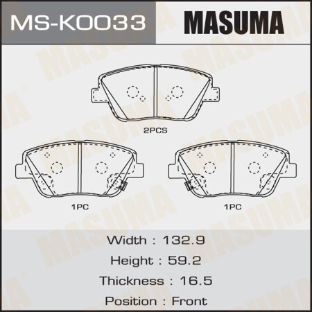 Brake pads Masuma, MS-K0033