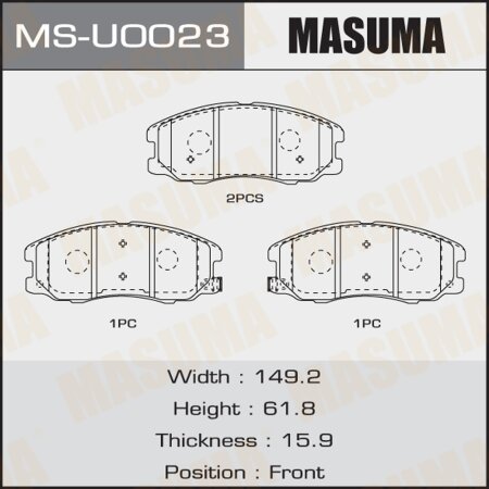 Brake pads Masuma, MS-U0023