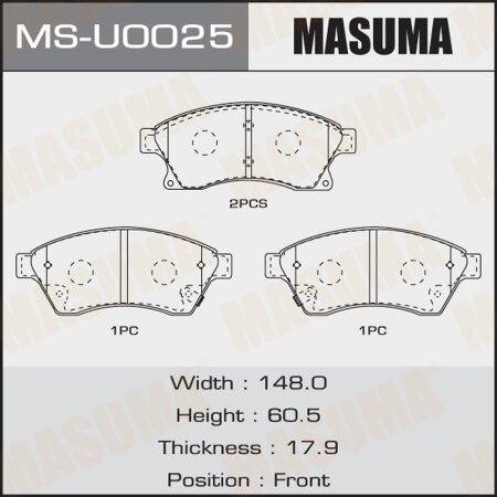 Brake pads Masuma, MS-U0025