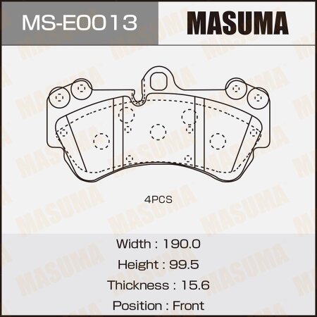 Brake pads Masuma, MS-E0013