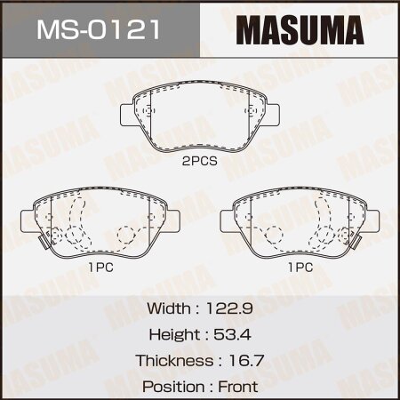 Brake pads Masuma, MS-0121