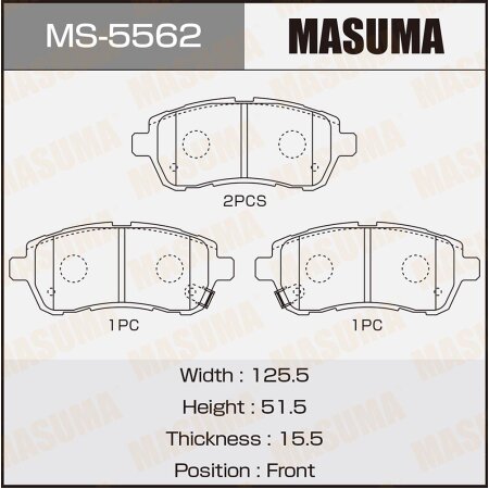 Brake pads Masuma, MS-5562