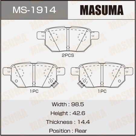 Brake pads Masuma, MS-1914