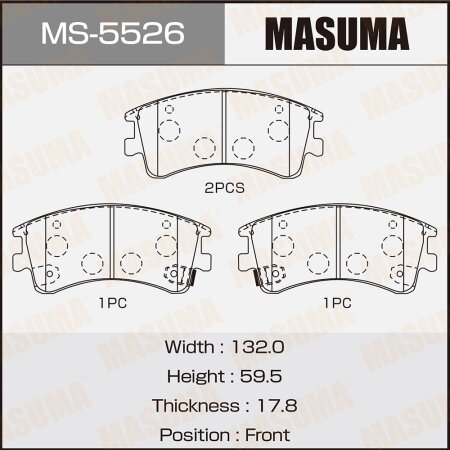 Brake pads Masuma, MS-5526