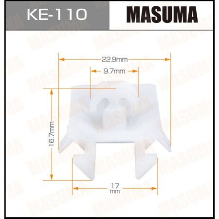 Retainer clip Masuma plastic, KE-110