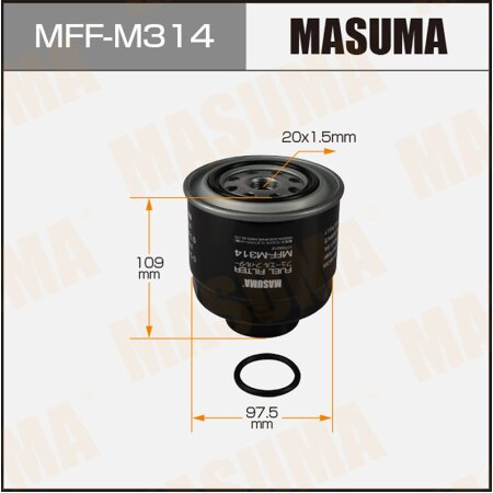 Fuel filter Masuma, MFF-M314