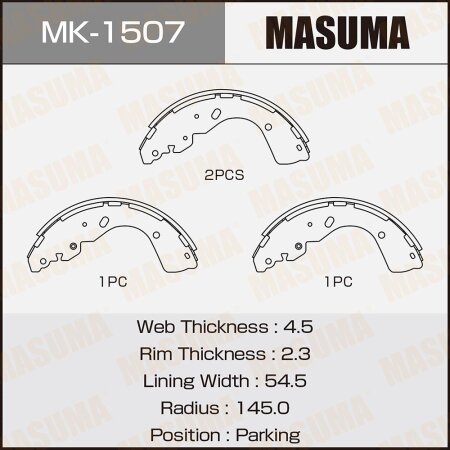 Brake shoes Masuma, MK-1507