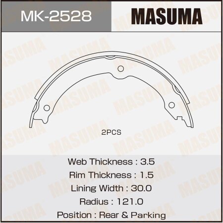 Brake shoes Masuma, MK-2528