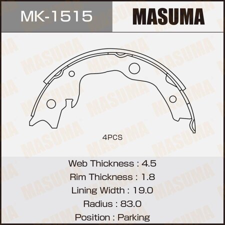 Brake shoes Masuma, MK-1515