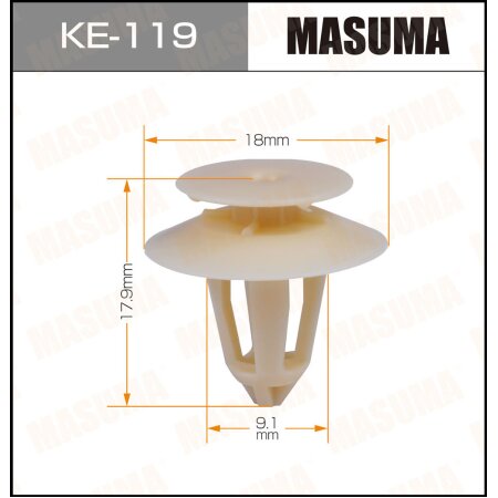 Retainer clip Masuma plastic, KE-119