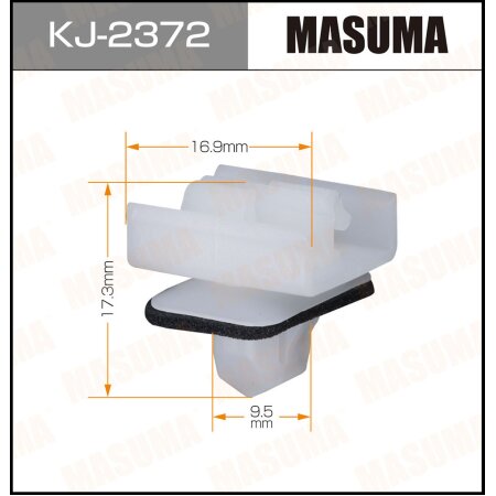 Retainer clip Masuma plastic, KJ-2372