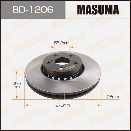 Brake disk Masuma, BD-1206