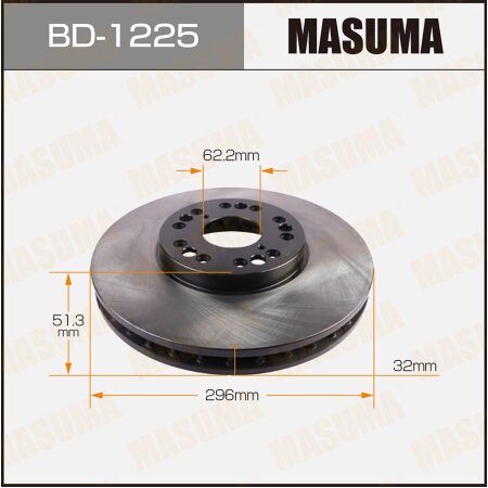 Brake disk Masuma, BD-1225