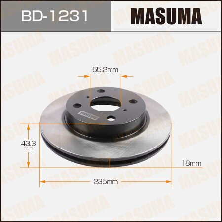 Brake disk Masuma, BD-1231