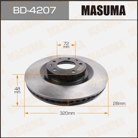 Brake disk Masuma, BD-4207