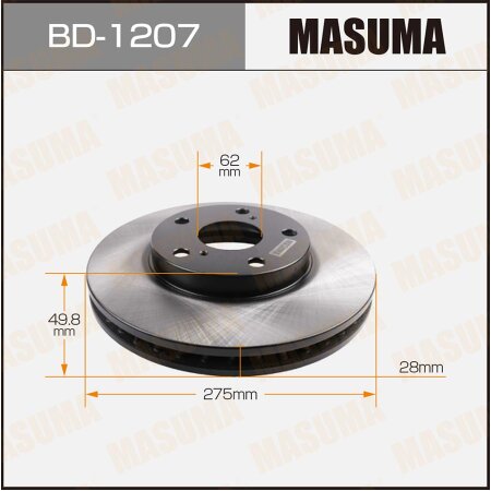 Brake disk Masuma, BD-1207