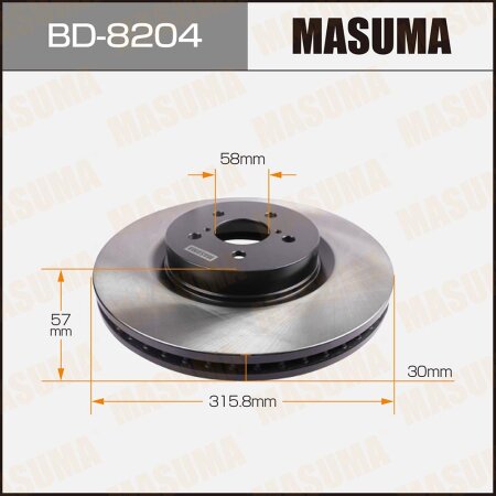 Brake disk Masuma, BD-8204