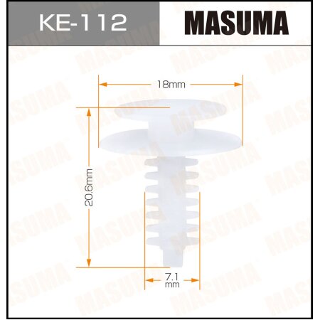 Retainer clip Masuma plastic, KE-112