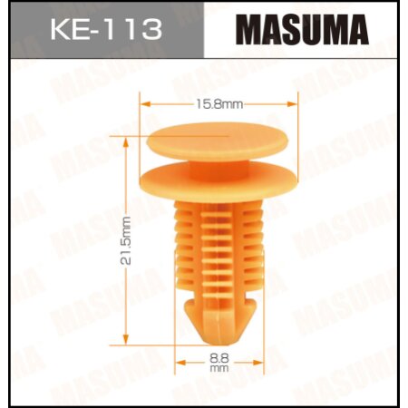 Retainer clip Masuma plastic, KE-113