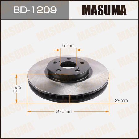 Brake disk Masuma, BD-1209