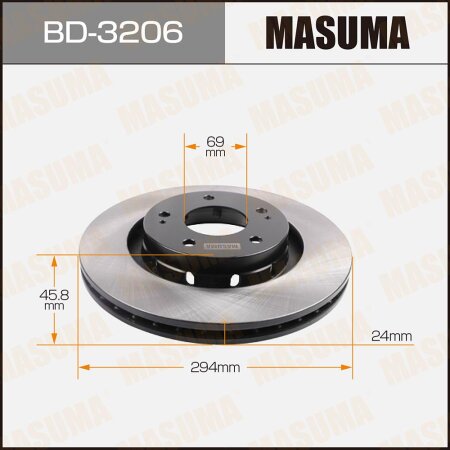 Brake disk Masuma, BD-3206