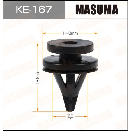 Retainer clip Masuma plastic, KE-167