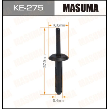 Retainer clip Masuma plastic, KE-275