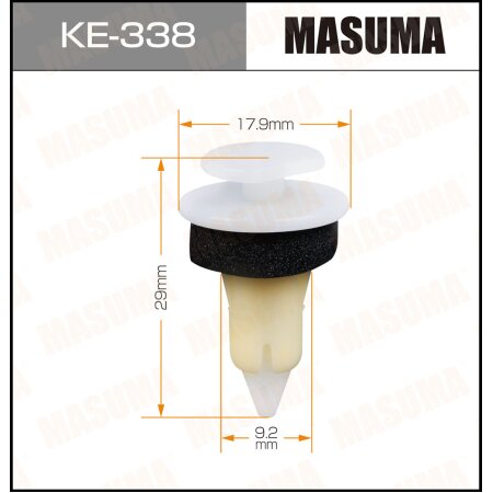 Retainer clip Masuma plastic, KE-338