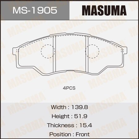 Brake pads Masuma, MS-1905