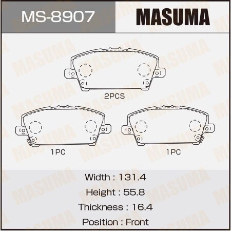 Brake pads Masuma, MS-8907