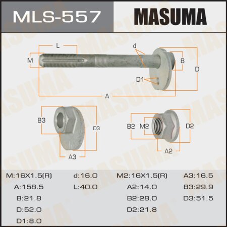 Camber adjustment bolt Masuma, MLS-557