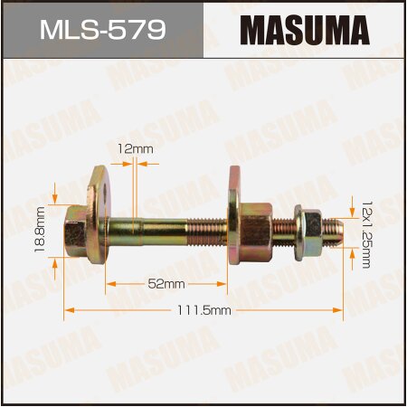 Camber adjustment bolt Masuma, MLS-579