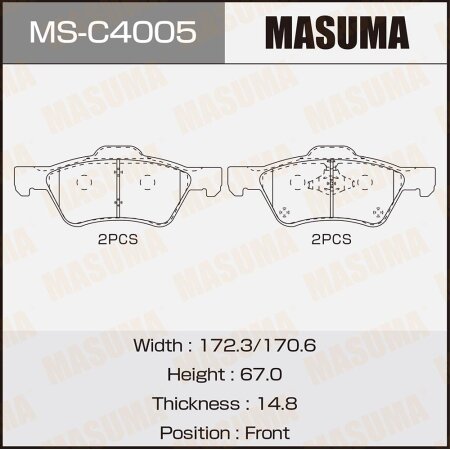 Brake pads Masuma, MS-C4005