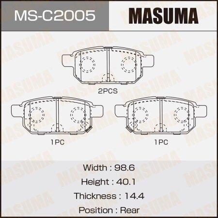 Brake pads Masuma, MS-C2005