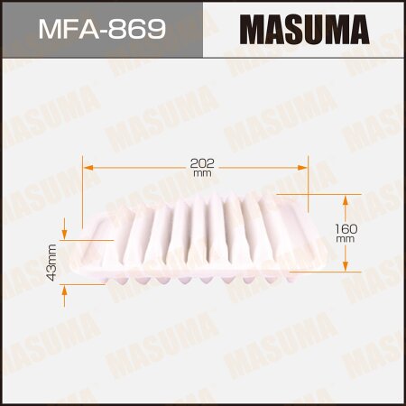 Air filter Masuma, MFA-869