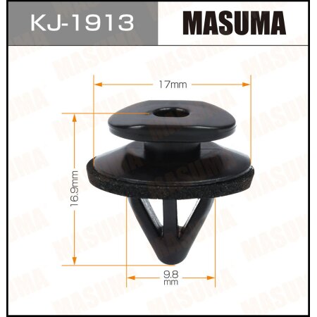 Retainer clip Masuma plastic, KJ-1913