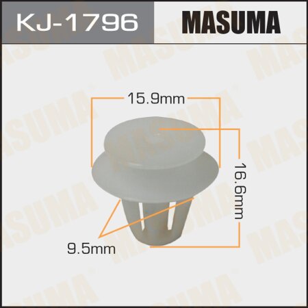 Retainer clip Masuma plastic, KJ-1796