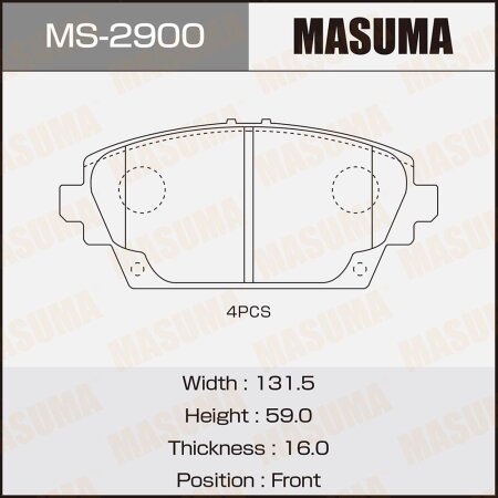 Brake pads Masuma, MS-2900