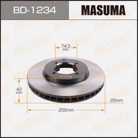 Brake disk Masuma, BD-1234