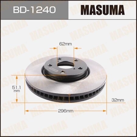 Brake disk Masuma LH, BD-1240