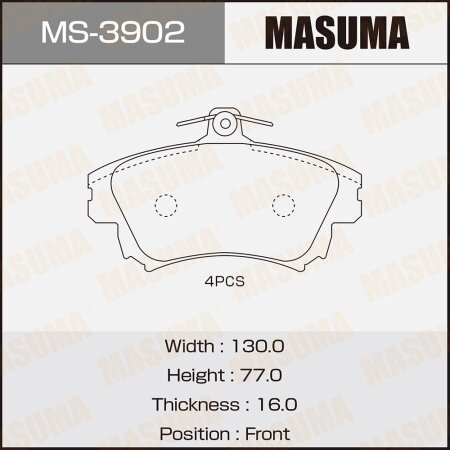 Brake pads Masuma, MS-3902