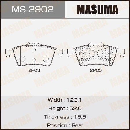 Brake pads Masuma, MS-2902