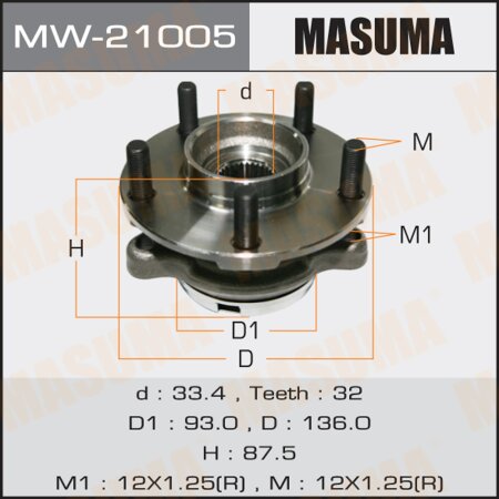 Wheel hub assembly Masuma, MW-21005