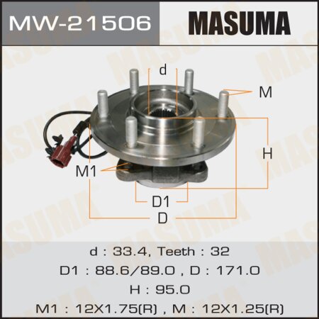 Wheel hub assembly Masuma, MW-21506