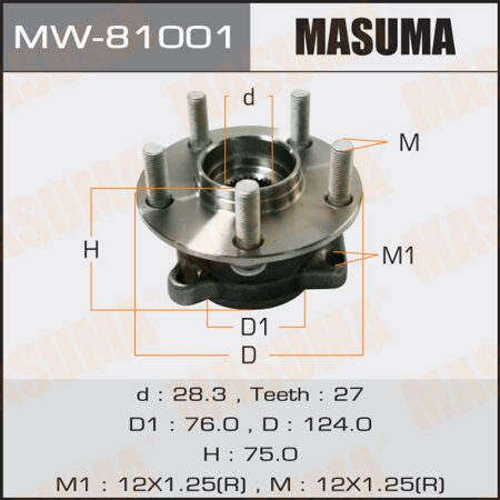 Wheel hub assembly Masuma, MW-81001