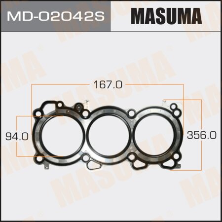 3-layer head gasket (metal-elastomer) Masuma, thickness 1,60mm, MD-02042S